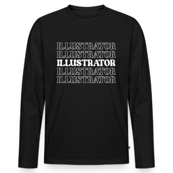 Illustrator Künstler Grafikdesigner Bildgestalter - Männer Premium Bio Langarmshirt - Schwarz - Vorne - Nico (187cm)