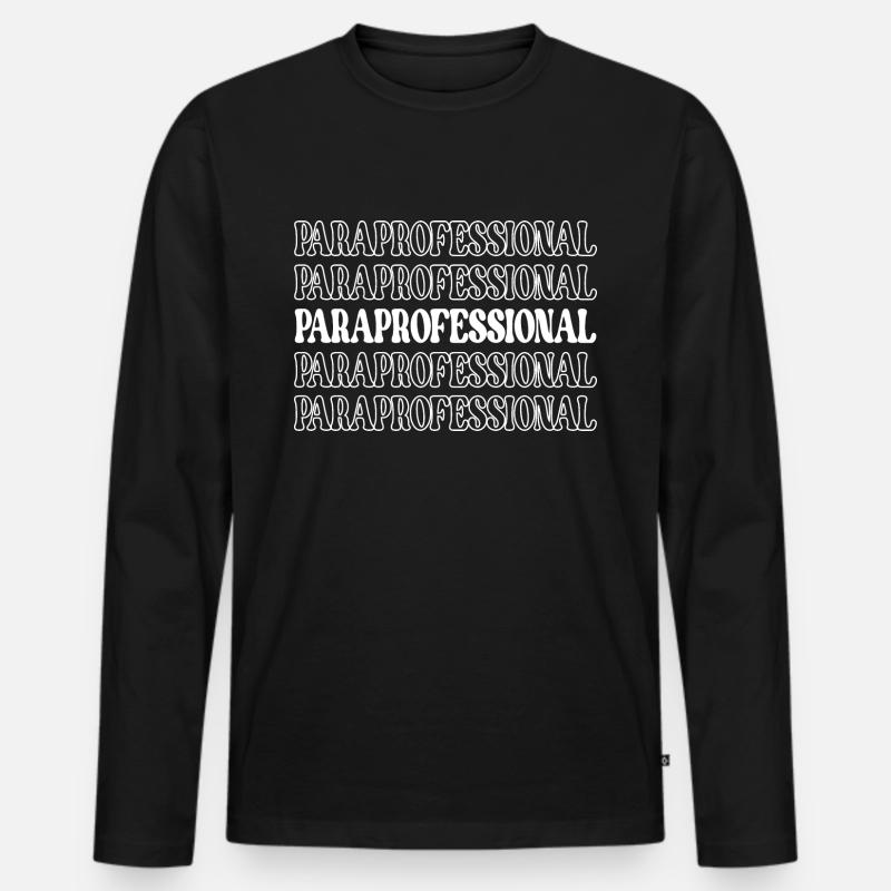 Paraprofessioneller Lehrerassistent Lehrerassistent - Männer Premium Bio Langarmshirt - Schwarz