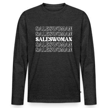 Saleswoman Salesperson Sales Representative Sales - Men's Premium Organic Long Sleeve Shirt - heather anthracite - Front - Nico (187cm)