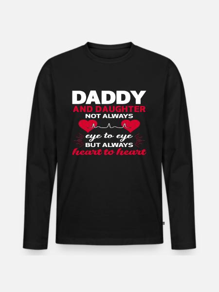 father and daughter - Men's Premium Organic Long Sleeve Shirt - black