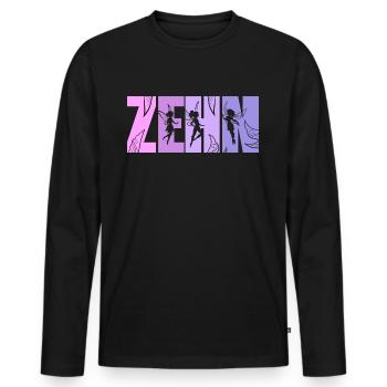 Feen 10. Geburtstag Mädchen 10 Jahre Kleine Fee - Männer Premium Bio Langarmshirt - Schwarz - Vorne - Nico (187cm)