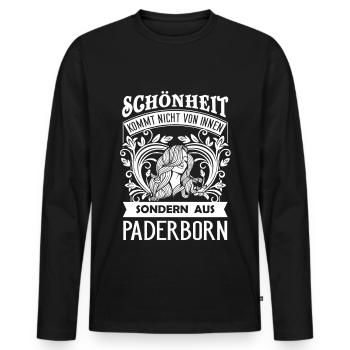Beauté vient de Paderborn - DE - T-shirt manches longues Premium bio Homme - noir - Devant - Nico (187cm)