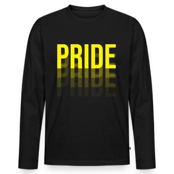 Gay Pride Typografie - Männer Premium Bio Langarmshirt - Schwarz - Vorne - Nico (187cm)