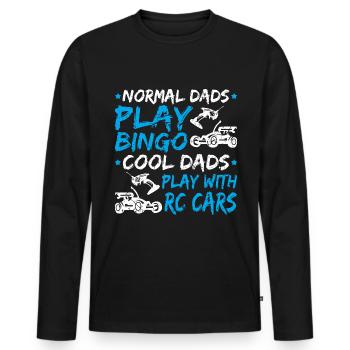 Ferngesteuertes Auto Papa RC Racing - Männer Premium Bio Langarmshirt - Schwarz - Vorne - Nico (187cm)