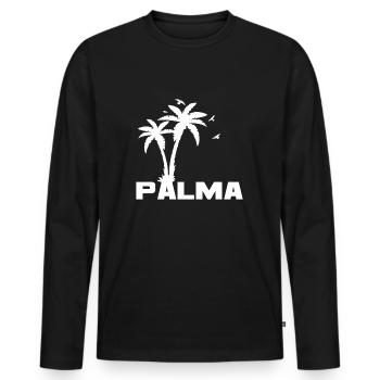 Palma de Mallorca Palm Islands Spain Holidays - Men's Premium Organic Long Sleeve Shirt - black - Front - Nico (187cm)