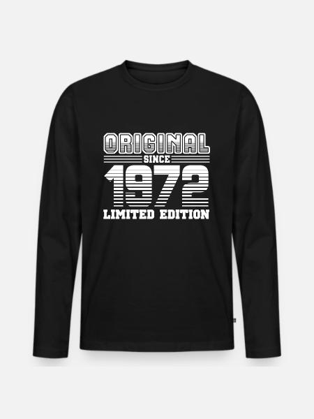 1972 - Men's Premium Organic Long Sleeve Shirt - black