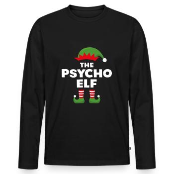 The Psycho Elf - Men's Premium Organic Long Sleeve Shirt - black - Front - Nico (187cm)