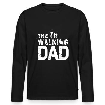 The Walking Dad gift for dads and grandpas - Men's Premium Organic Long Sleeve Shirt - black - Front - Nico (187cm)