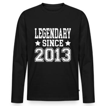 Legendary since 2013 - Men's Premium Organic Long Sleeve Shirt - black - Front - Nico (187cm)