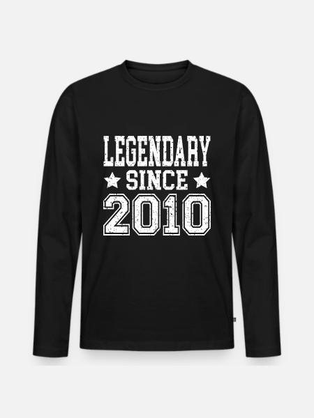 Legendary since 2010 - Men's Premium Organic Long Sleeve Shirt - black