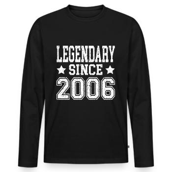 Legendary since 2006 - Men's Premium Organic Long Sleeve Shirt - black - Front - Nico (187cm)