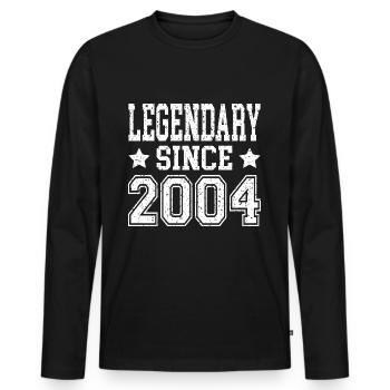 Legendary since 2004 - Men's Premium Organic Long Sleeve Shirt - black - Front - Nico (187cm)