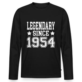 Legendary since 1954 - Men's Premium Organic Long Sleeve Shirt - black - Front - Nico (187cm)