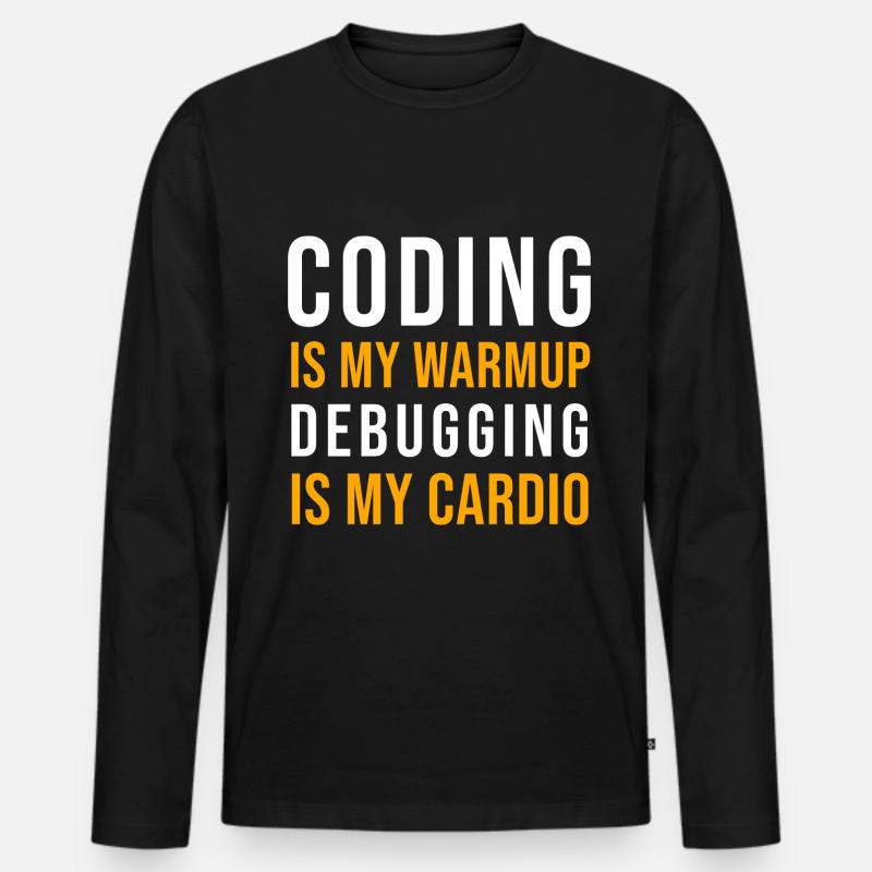 Codeur Développeur Programmeur Codage informatique informatique T-shirt manches longues Premium bio Homme