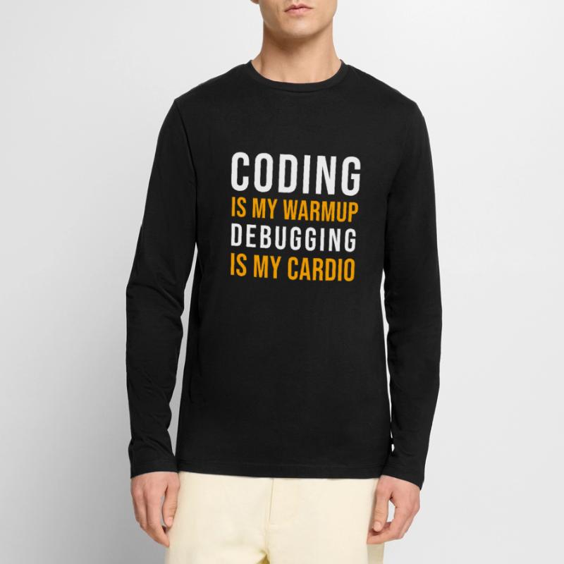 Codeur Développeur Programmeur Codage informatique informatique T-shirt manches longues Premium bio Homme