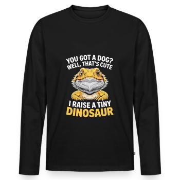 Bartagame Reptilien Liebhaber Echse Haustier - Männer Premium Bio Langarmshirt - Schwarz - Vorne - Nico (187cm)