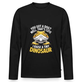 Bartagame Reptilien Liebhaber Echse Haustier - Männer Premium Bio Langarmshirt - Schwarz - Vorne - Nico (187cm)