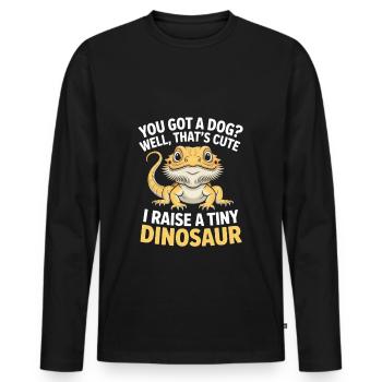 Bartagame Reptilien Liebhaber Echse Haustier - Männer Premium Bio Langarmshirt - Schwarz - Vorne - Nico (187cm)