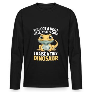 Bartagame Reptilien Liebhaber Echse Haustier - Männer Premium Bio Langarmshirt - Schwarz - Vorne - Nico (187cm)