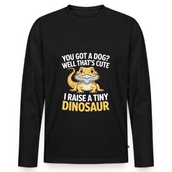 Bartagame Reptilien Liebhaber Echse Haustier - Männer Premium Bio Langarmshirt - Schwarz - Vorne - Nico (187cm)