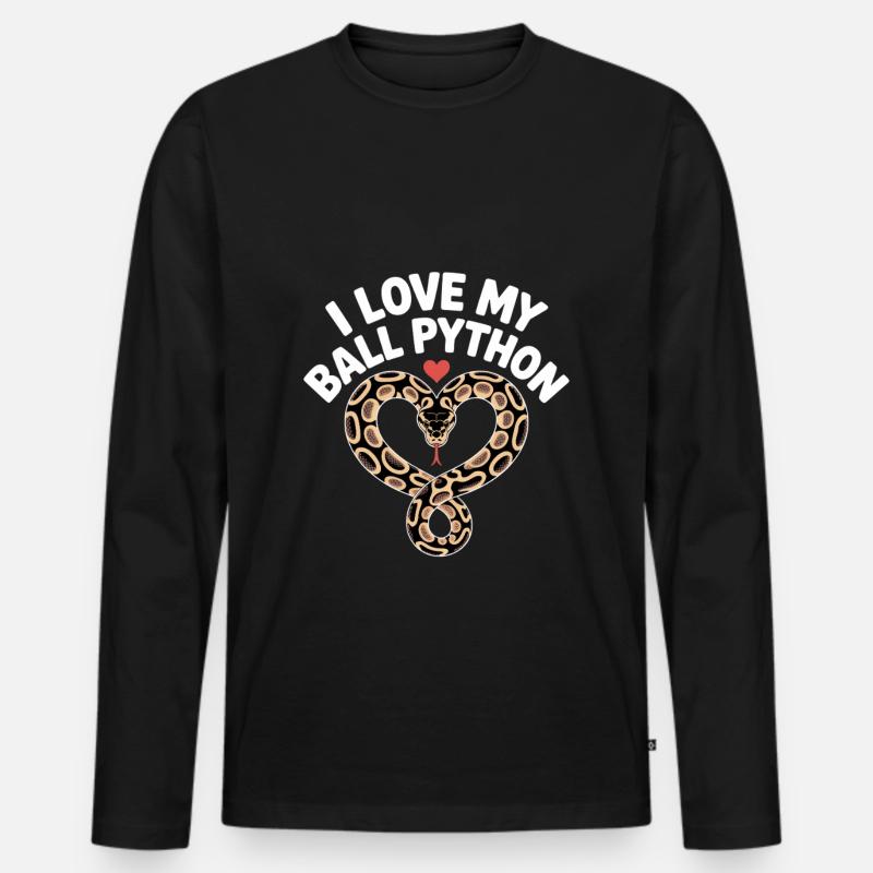 J’adore mon python royal ! Roi python T-shirt manches longues Premium bio Homme