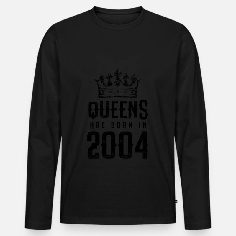 born in 2004 - Männer Premium Bio Langarmshirt - Schwarz