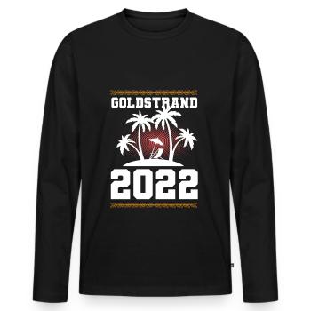 Sables d’Or 2022 - T-shirt manches longues Premium bio Homme - noir - Devant - Nico (187cm)