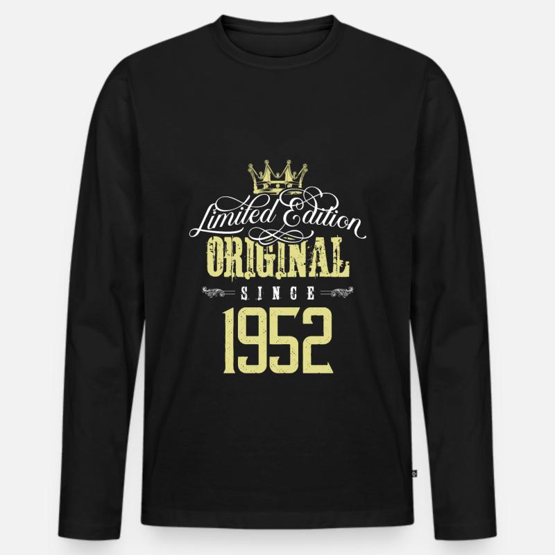 1952 limited edition - Männer Premium Bio Langarmshirt - Schwarz