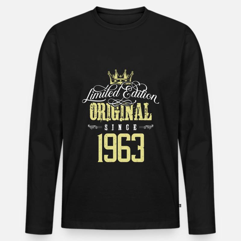 1963 limited edition - Männer Premium Bio Langarmshirt - Schwarz