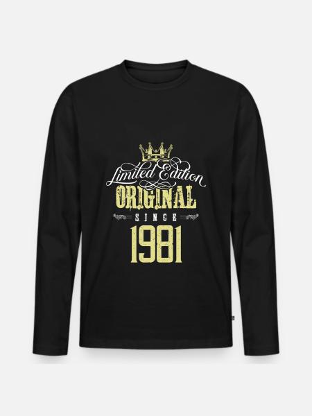 1981 limited edition - Men's Premium Organic Long Sleeve Shirt - black