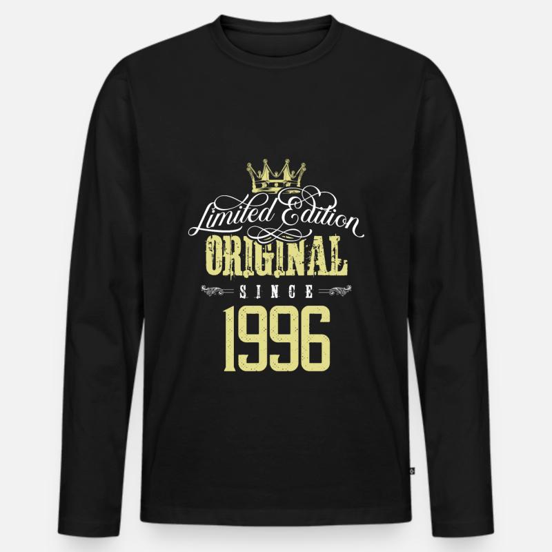1996 limited edition - Männer Premium Bio Langarmshirt - Schwarz