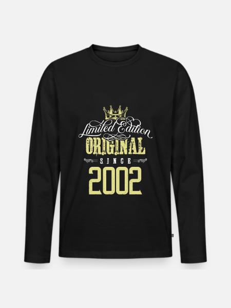 Édition limitée 2002 - T-shirt manches longues Premium bio Homme - noir