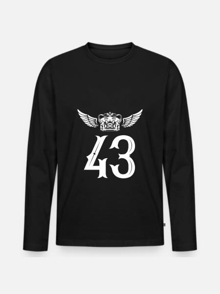 43 Couronne numérique - T-shirt manches longues Premium bio Homme - noir