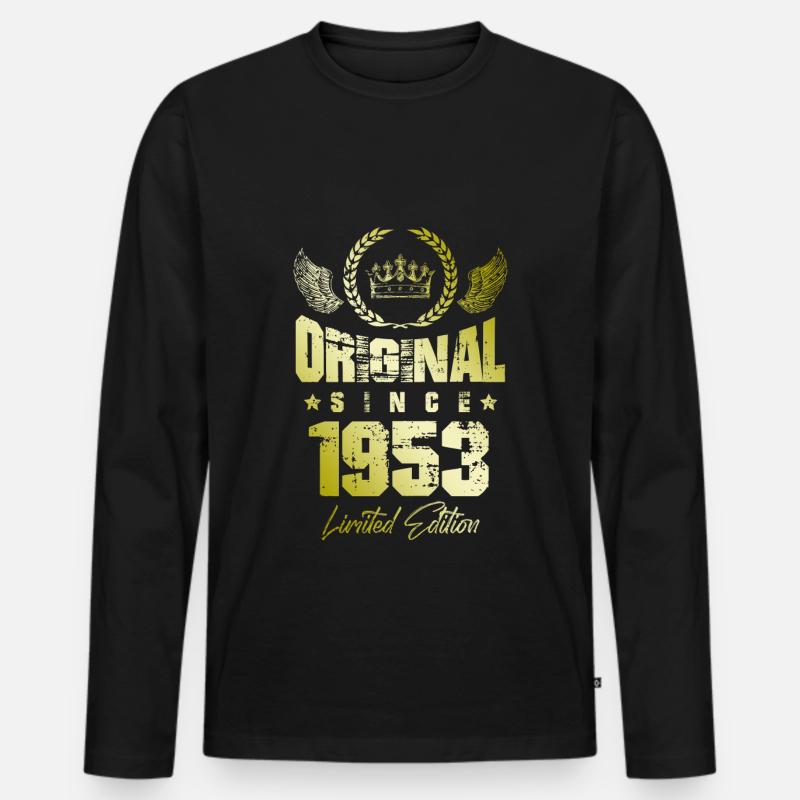 1953 limited edition - Männer Premium Bio Langarmshirt - Schwarz