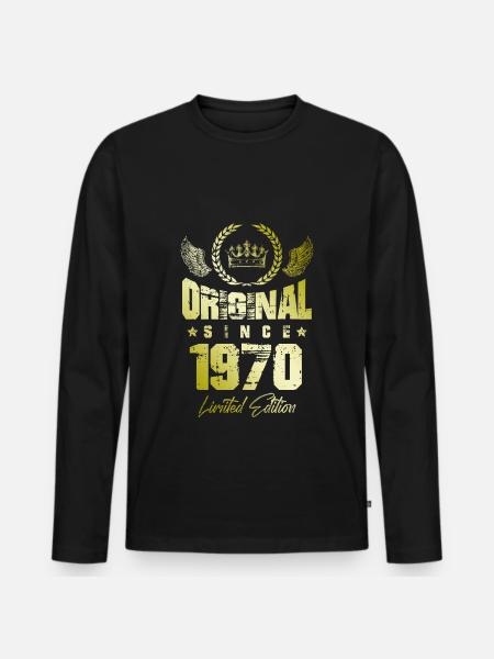 Édition limitée 1970 - T-shirt manches longues Premium bio Homme - noir