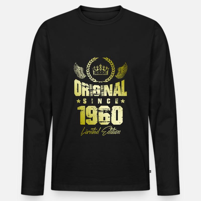 1960 limited edition - Männer Premium Bio Langarmshirt - Schwarz