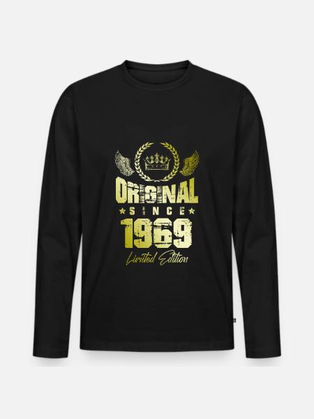 Édition limitée 1969 - T-shirt manches longues Premium bio Homme - noir