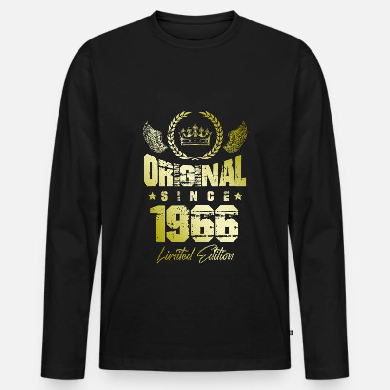 1966 limited edition - Männer Premium Bio Langarmshirt - Schwarz