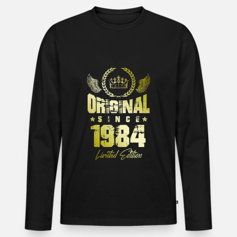 1984 limited edition - Männer Premium Bio Langarmshirt - Schwarz