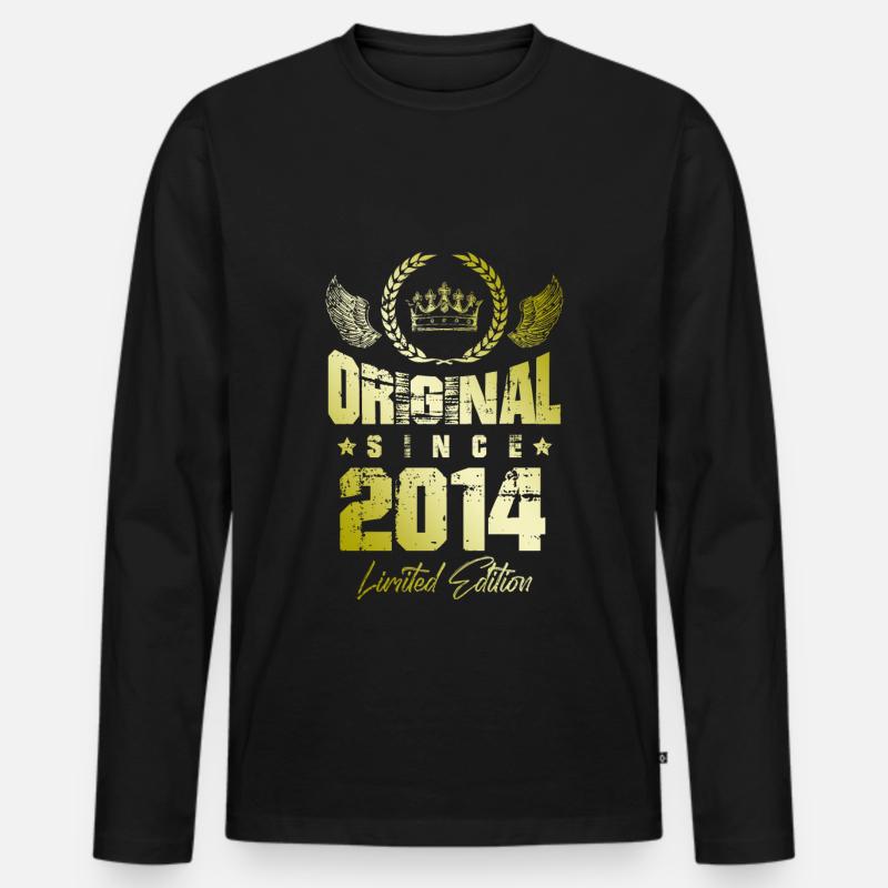 2014 limited edition - Männer Premium Bio Langarmshirt - Schwarz