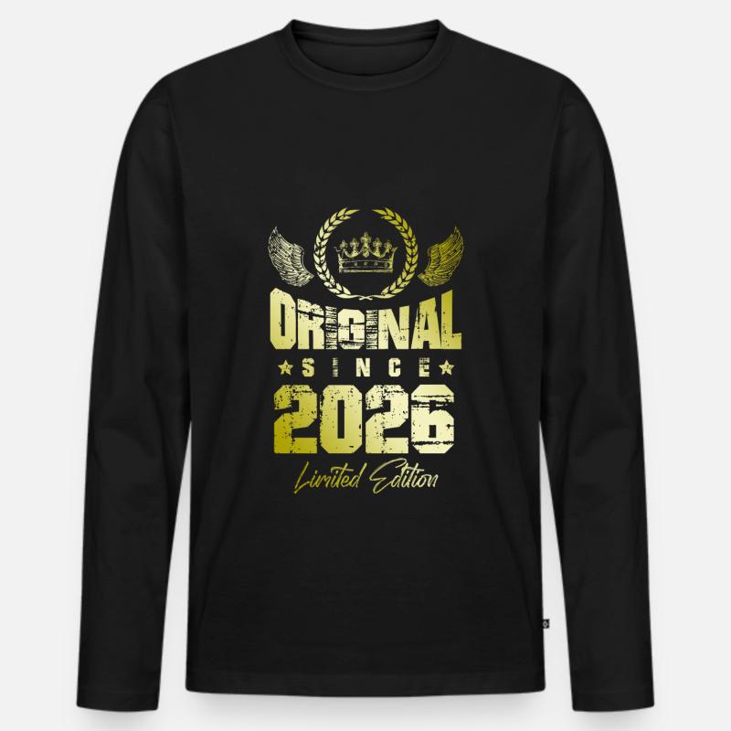2026 limited edition - Männer Premium Bio Langarmshirt - Schwarz
