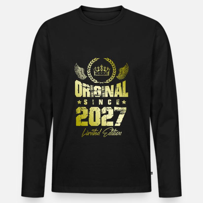 2027 limited edition - Männer Premium Bio Langarmshirt - Schwarz