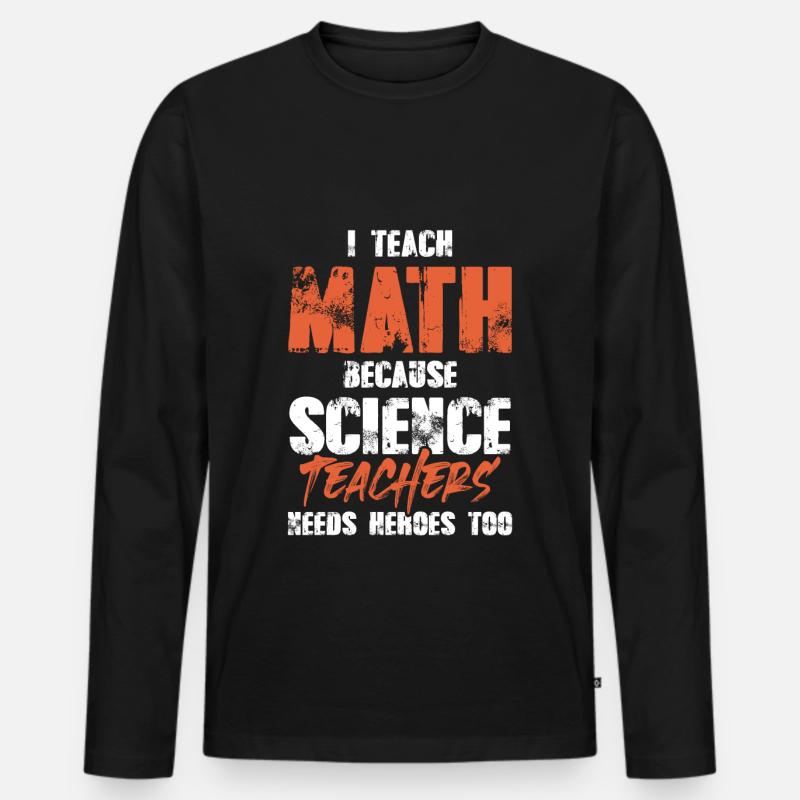 mathematik lehrer - Männer Premium Bio Langarmshirt - Schwarz