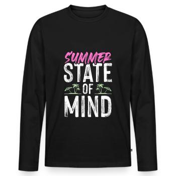 été été - T-shirt manches longues Premium bio Homme - noir - Devant - Nico (187cm)
