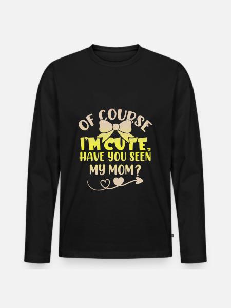 maman bébé - T-shirt manches longues Premium bio Homme - noir