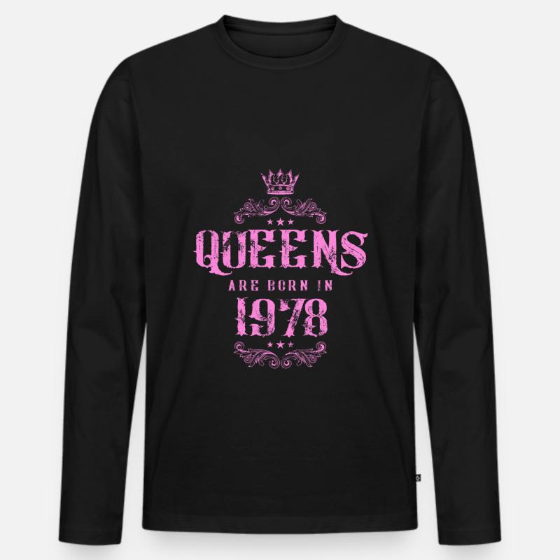 born in 1978 - Männer Premium Bio Langarmshirt - Schwarz