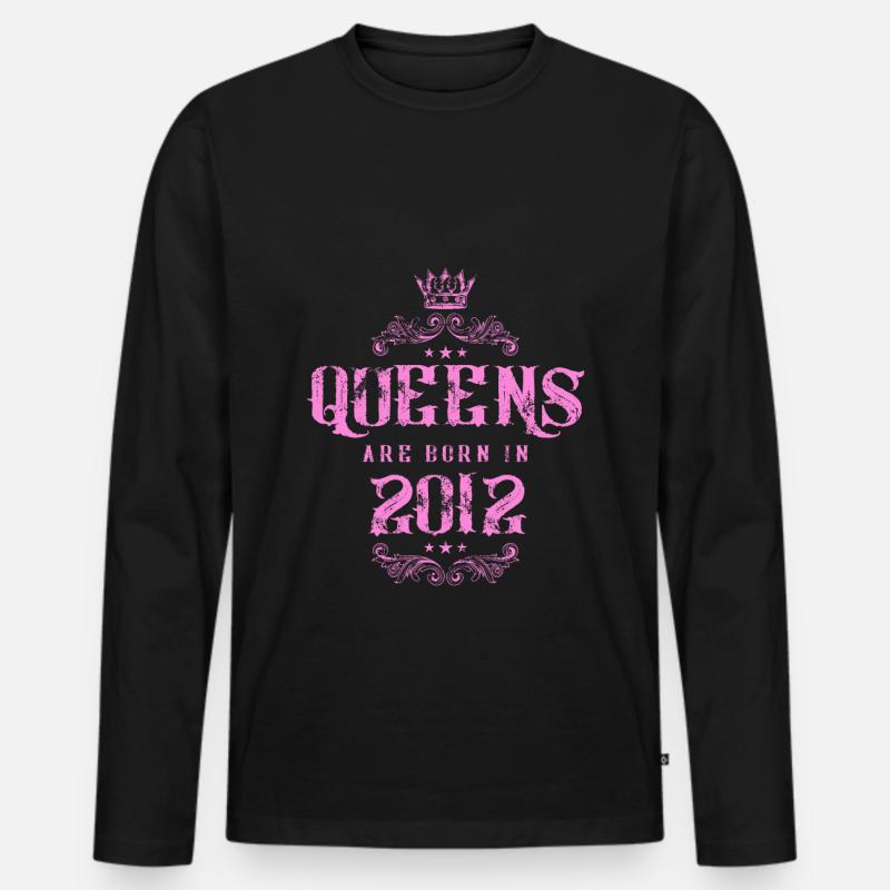 born in 2012 - Männer Premium Bio Langarmshirt - Schwarz