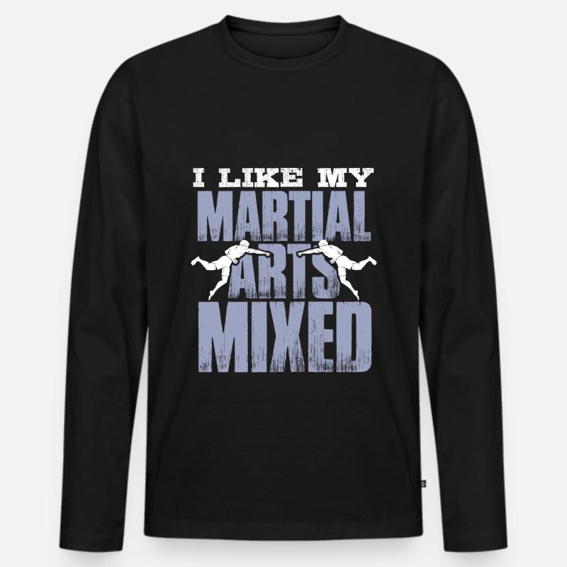 martial arts mixed mma - Männer Premium Bio Langarmshirt - Schwarz