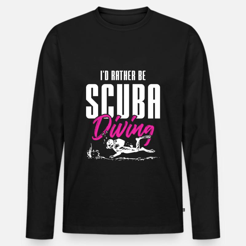 scuba tauchen - Männer Premium Bio Langarmshirt - Schwarz