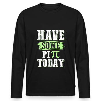 Learn mathematics - Men's Premium Organic Long Sleeve Shirt - black - Front - Nico (187cm)